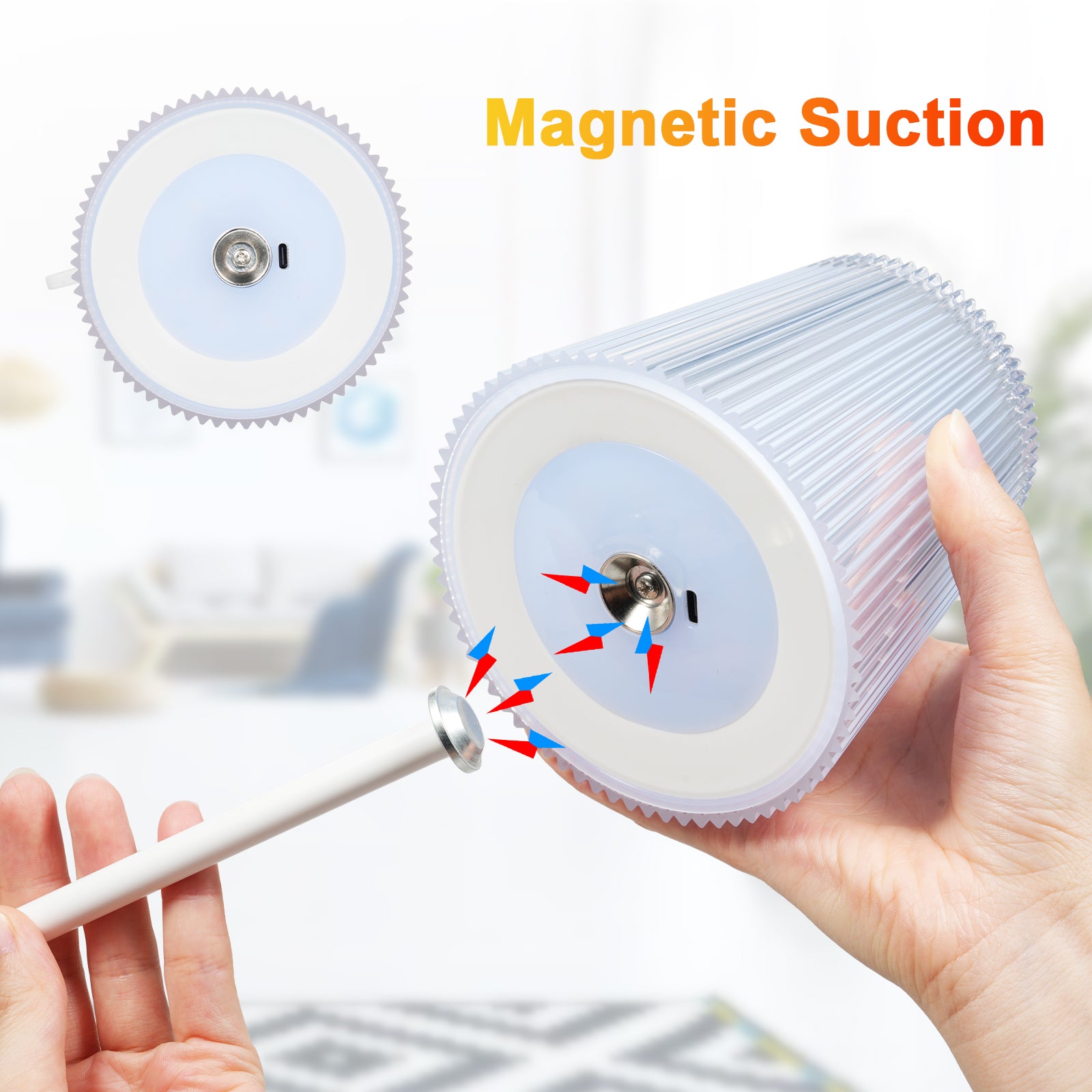 ML-G08 Wireless Magnetic Desktop Lamp Cordless USB-C Port Rechargeable Night Light ML-G08 Wireless Magnetic Desktop Lamp Cordless USB-C Port Rechargeable Night Light